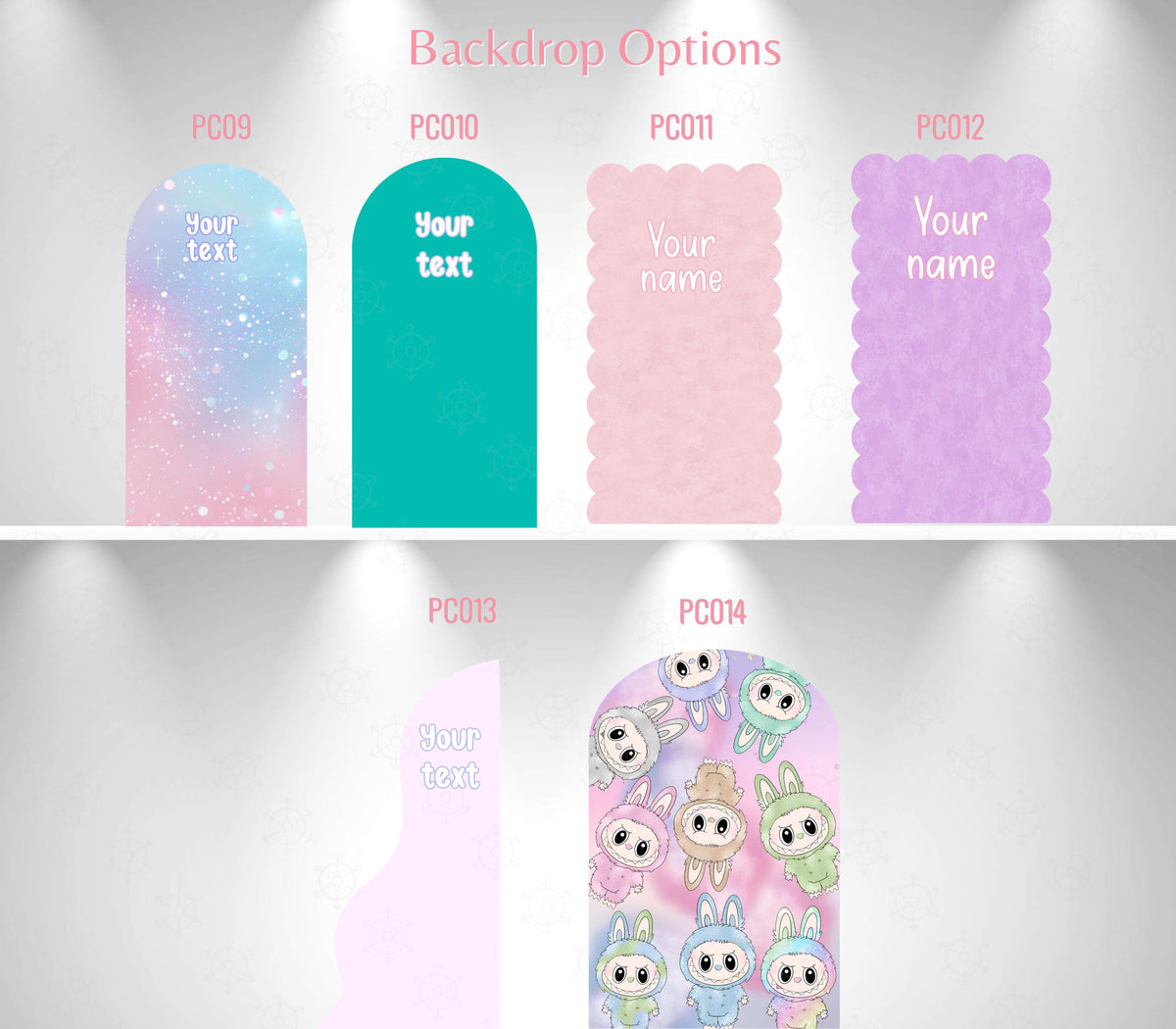 Personalized Cute Monster Birthday Backdrop & Cutouts Set | Kawaii Pastel Party Decorations