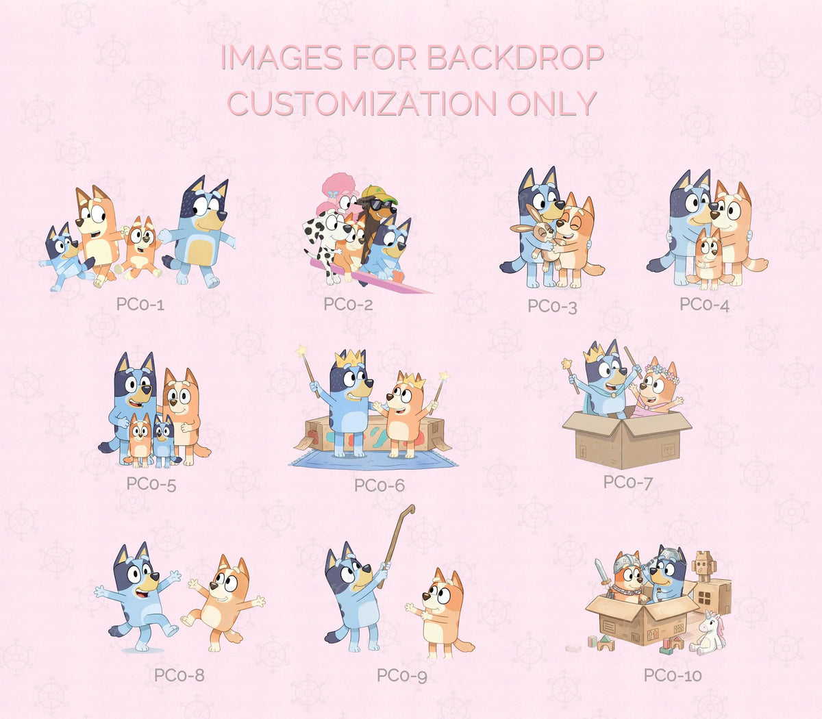Personalized Puppy Family Birthday Backdrop & Character Cutouts Set | First Birthday Party Decorations