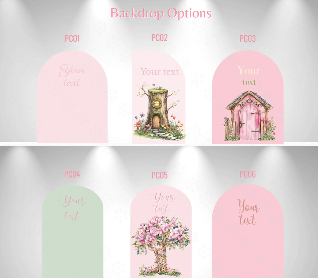 Magical Fairy Garden Birthday Backdrop & Cutouts | Personalized Fairy Party Decorations