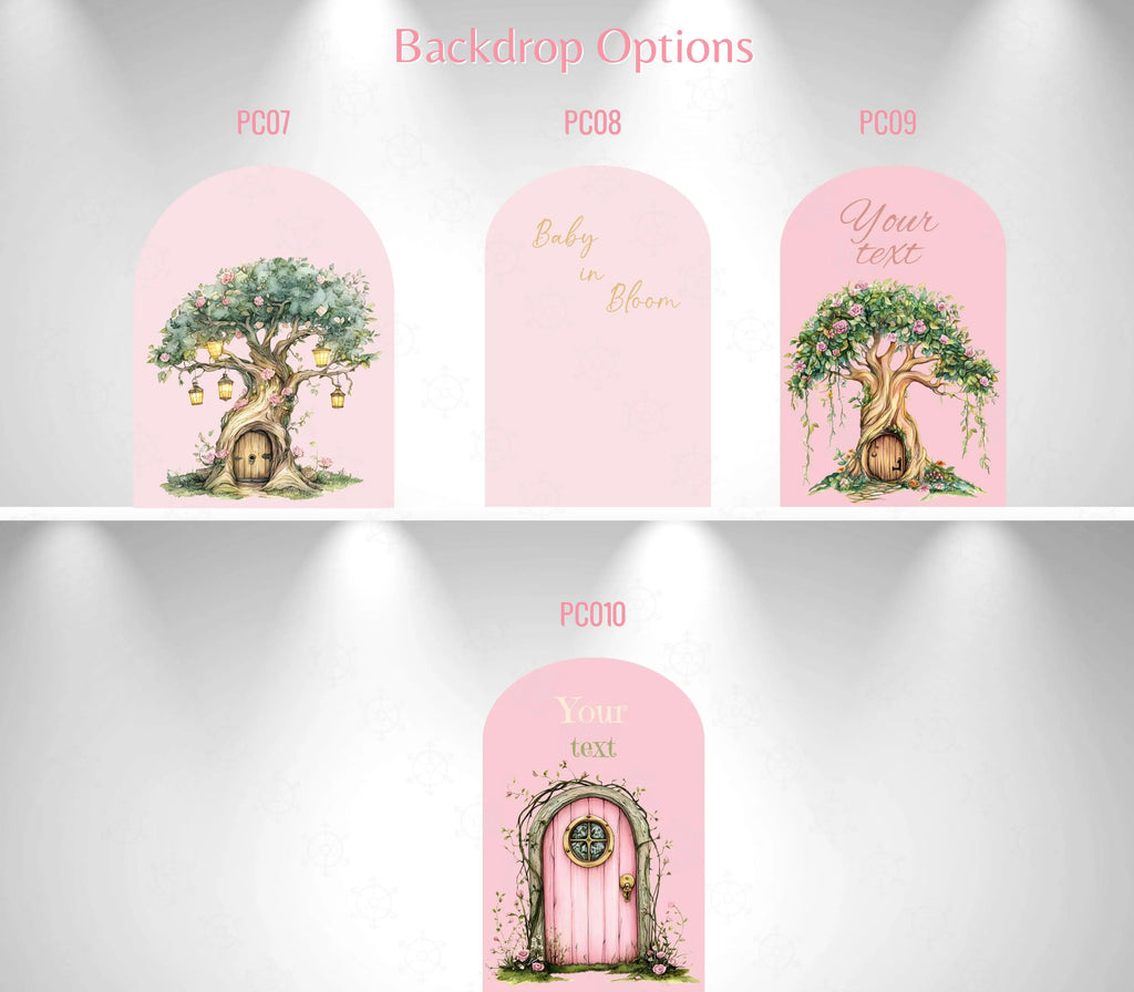 Magical Fairy Garden Birthday Backdrop & Cutouts | Personalized Fairy Party Decorations