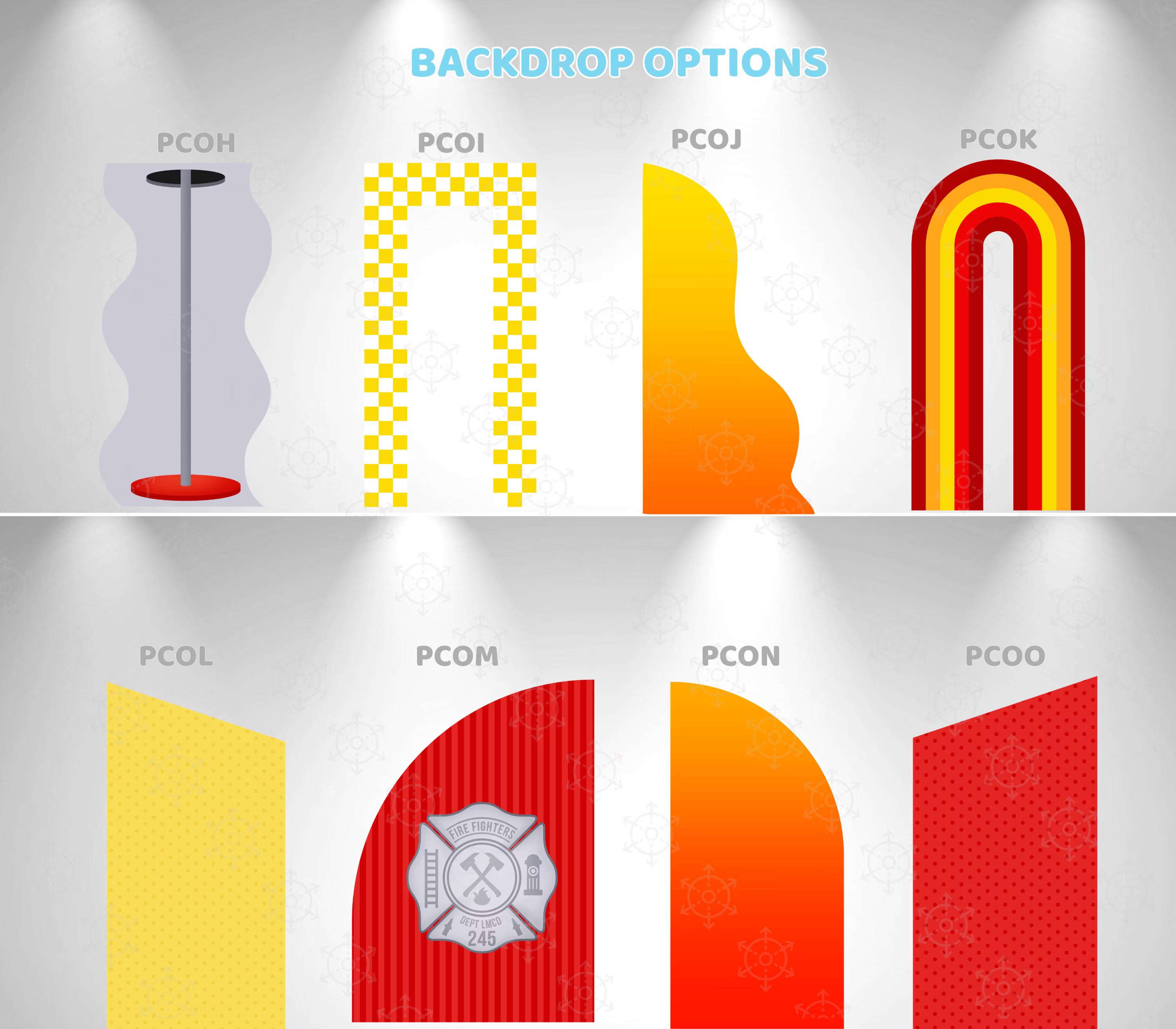 Personalized Firefighter Birthday Backdrop & Cutouts Set | Fire Truck Party Decorations