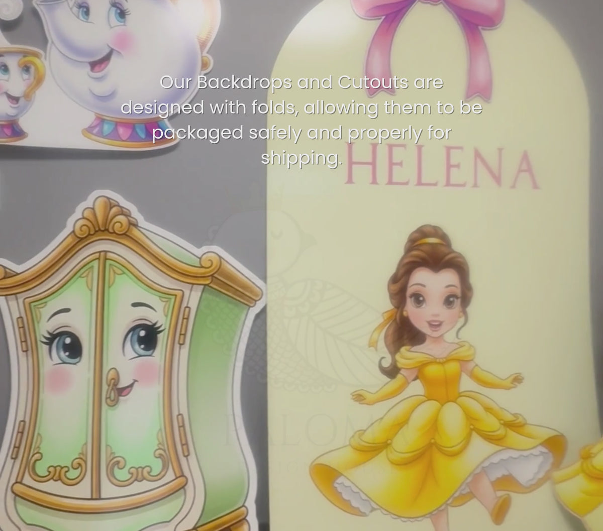Personalized Princess Storybook Backdrop Set | Custom Birthday Party Decor